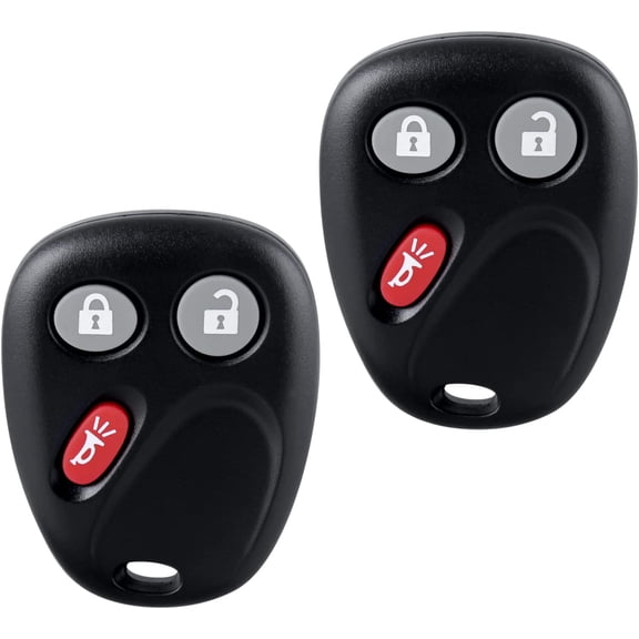 Keyless Entry Remote Key Fob LHJ011 Compatible with 2003-2007 Chevy Suburban Tahoe Avalanche Equinox Silverado SSR| GMC Sierra/Yukon| Hummer H2| Cadillac Escalade 3 Button Car Key 2 Pack