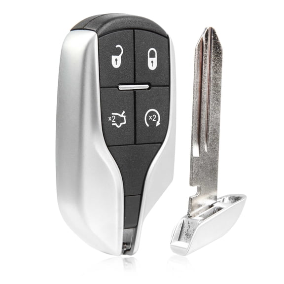 Keyless Entry Remote Start Key Fob Replacement 4-Button for 2014-2016 Maserati Ghibli Quattroporte (M3N-7393490, 5923336)