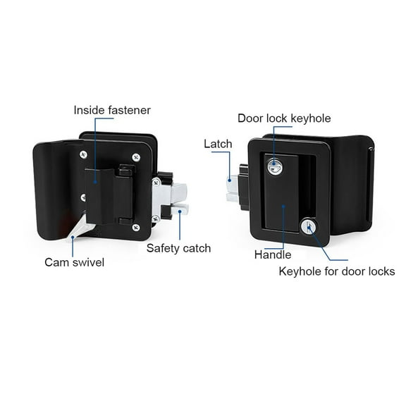 Keyless Entry System,Huiop Lock Zinc Alloy With 2 Campers Rv Door Lock Door Lock Zinc Alloy Door Lock Kit With Hxber Eryue Keyless Rv 2 Kit Campers Black