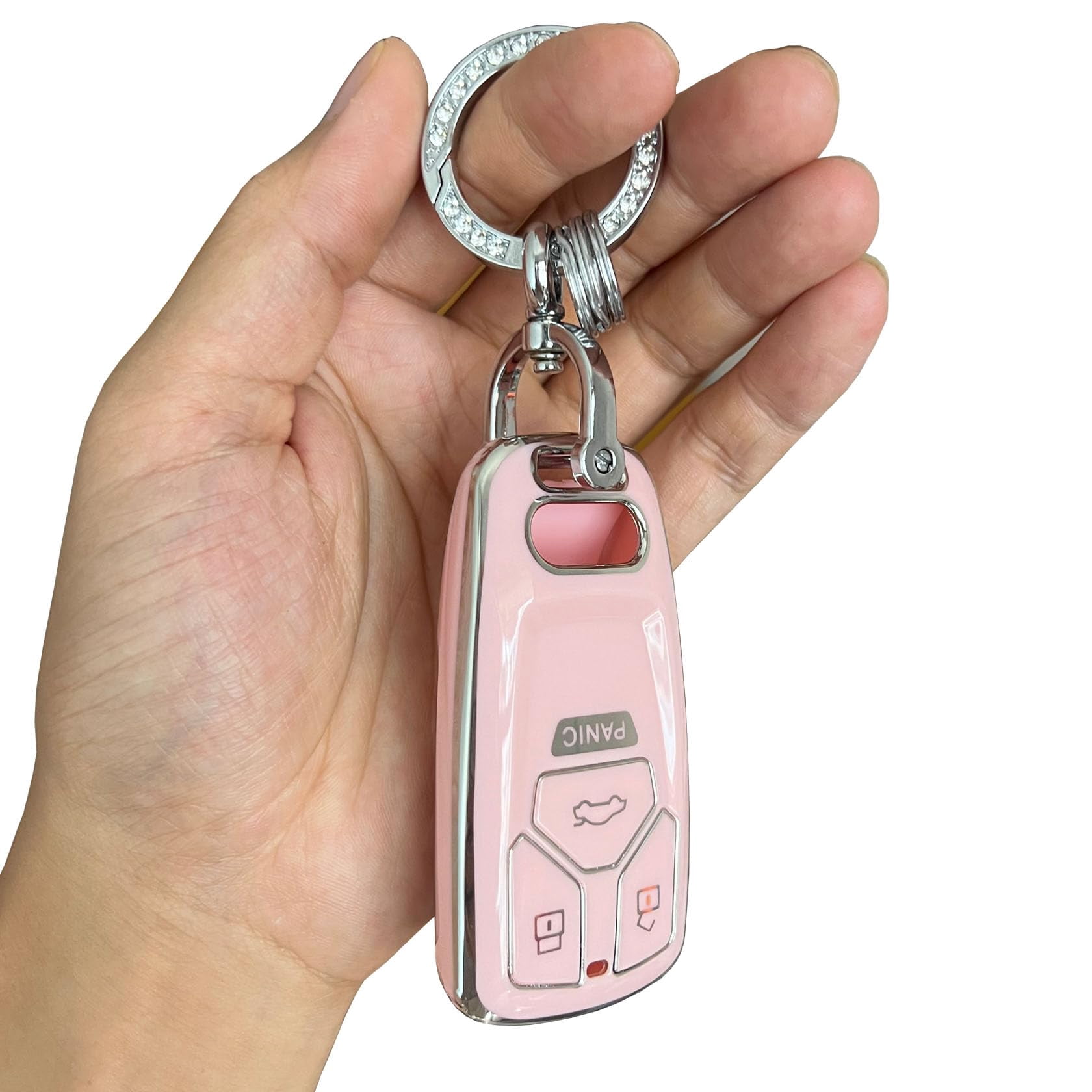 Keyless Entry Systems for Audi Key Fob Cover Fits for Audi A4 Q7 Q5 TT A3 A6 SQ5 R8 S5 Remote Key