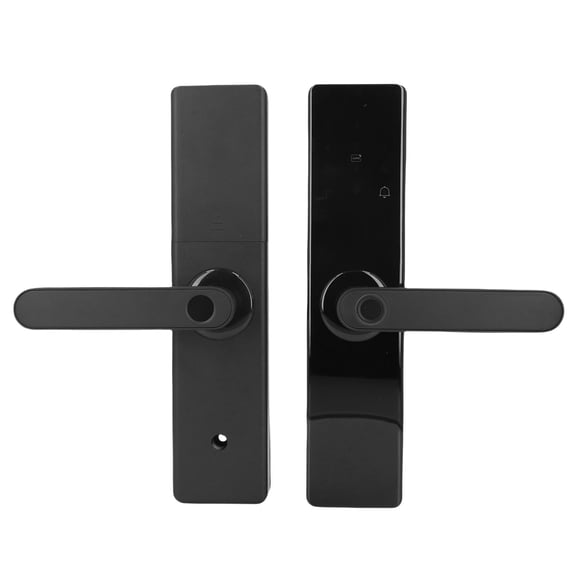 Keyless Entry Touchscreen Smart Fingerprint Door Handle Lock, Electronic Keypad Deadbolt with 2 Keys & IC Cards for Home Office (1.5 - 2.2 in / 38 - 55 mm Door)