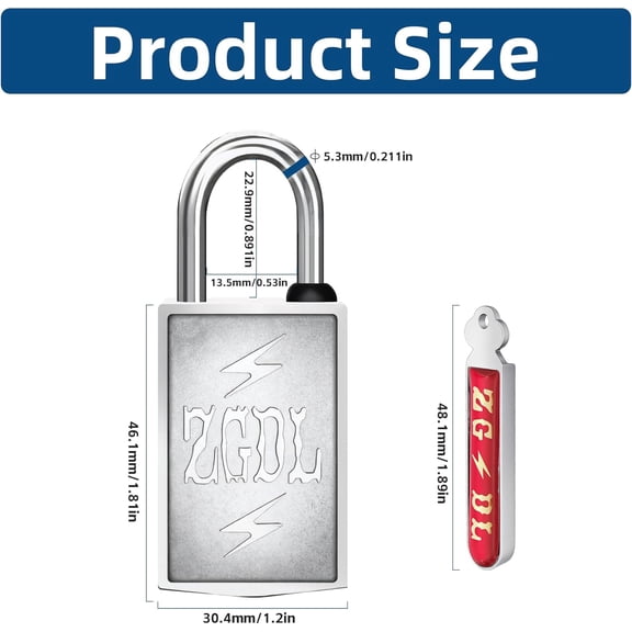 Keyless Hole Magnetic Padlock 30mm Outdoor Weatherproof Lock Waterproof Rust Proof Anti-Pry Combination Lock for Gates Sheds Toolbox Fence Cabinets & Storage$$Tools & Hardware Other