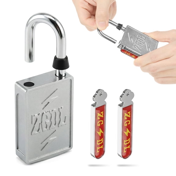Keyless Hole Magnetic Padlock Waterproof Anti Pry Magnetic Padlock with 2 Keys Suitable for Outdoor Doors Cabinets Gates