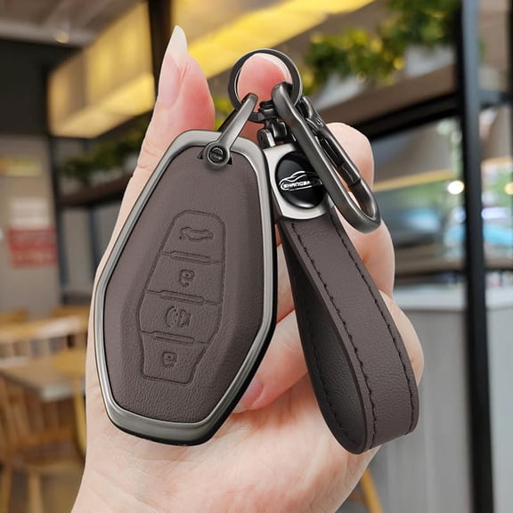 Keyless Metal 4 Button Smart Key Fob Cover Fit for JETOUR X70 X90 X95 for Chery Key Case with Leather Keychain