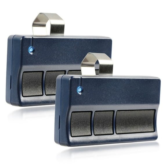 Keyless Option replacement for LiftMaster 371LM , Sears, Chamberlain (PURPLE BUTTON) 3-button Garage Door Remote Opener, Blue, 2 pack