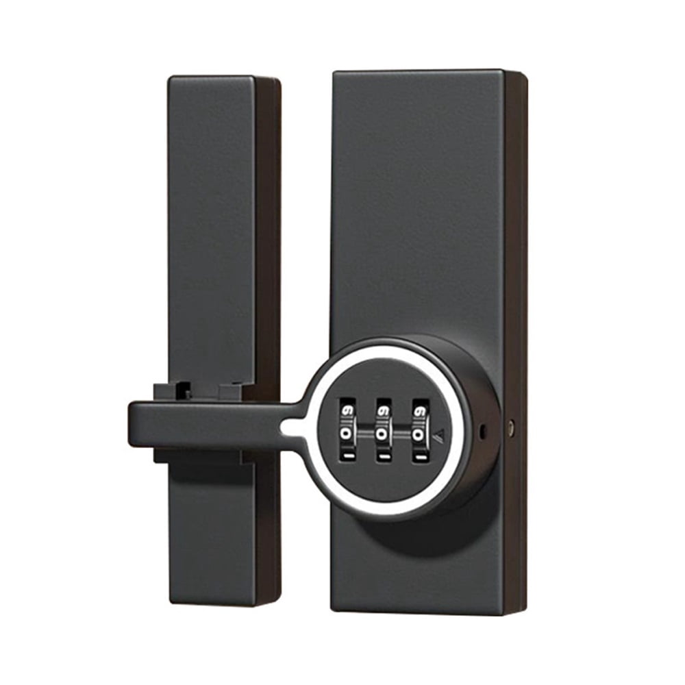 Keyless Password Barn Door Lock, 180 Degree Cabinet Lock with 3-Digit Combination, Sliding Flip Door Latch with Screws for Gate, Closet, Shed, Pantry, Bedroom (Luminous-1pc)