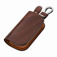 thumbnail image 1 of Keyless Remote Fob Bag PU Car Key Cover Case, 1 of 12