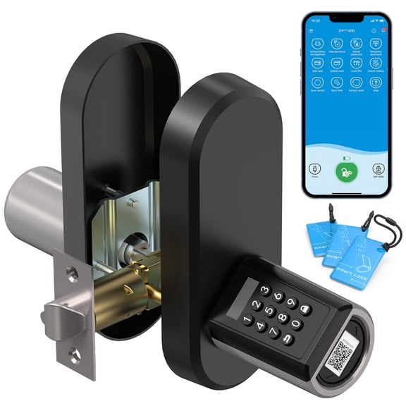 Keyless Smart Lock by WELOCK Unlock with Passcode, One-Time Code, RFID Card, Bluetooth, Key, or WiFi Anti-Peep & Auto Locking Features Perfect for Home & Airbnb