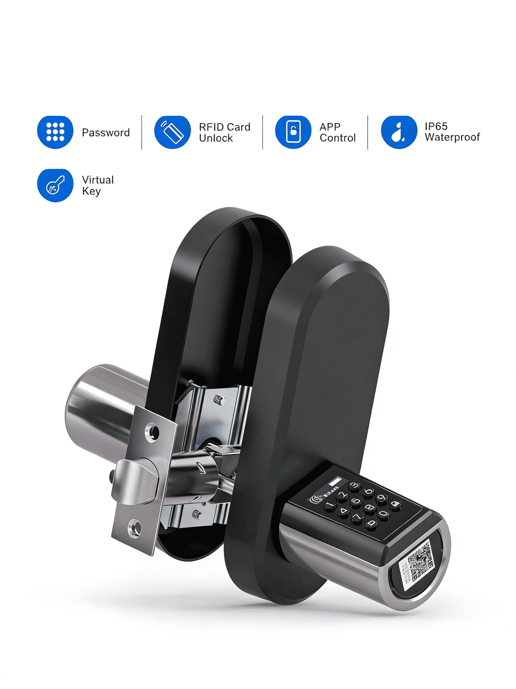 WE-LOCK Smart Door Lock, Keyless Entry with 6-in-1 Unlock, WiFi ...