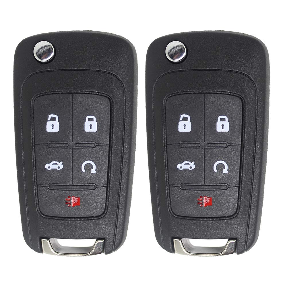 Keyless2Go Replacement for New Keyless Remote 5 Button Flip Car Key Fob