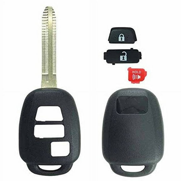 KeylessOption Just the Case Keyless Entry Remote Uncut Car Key Fob Shell Replacement HYQ12BDM for 2013-2017 Toyota Prius C Rav4