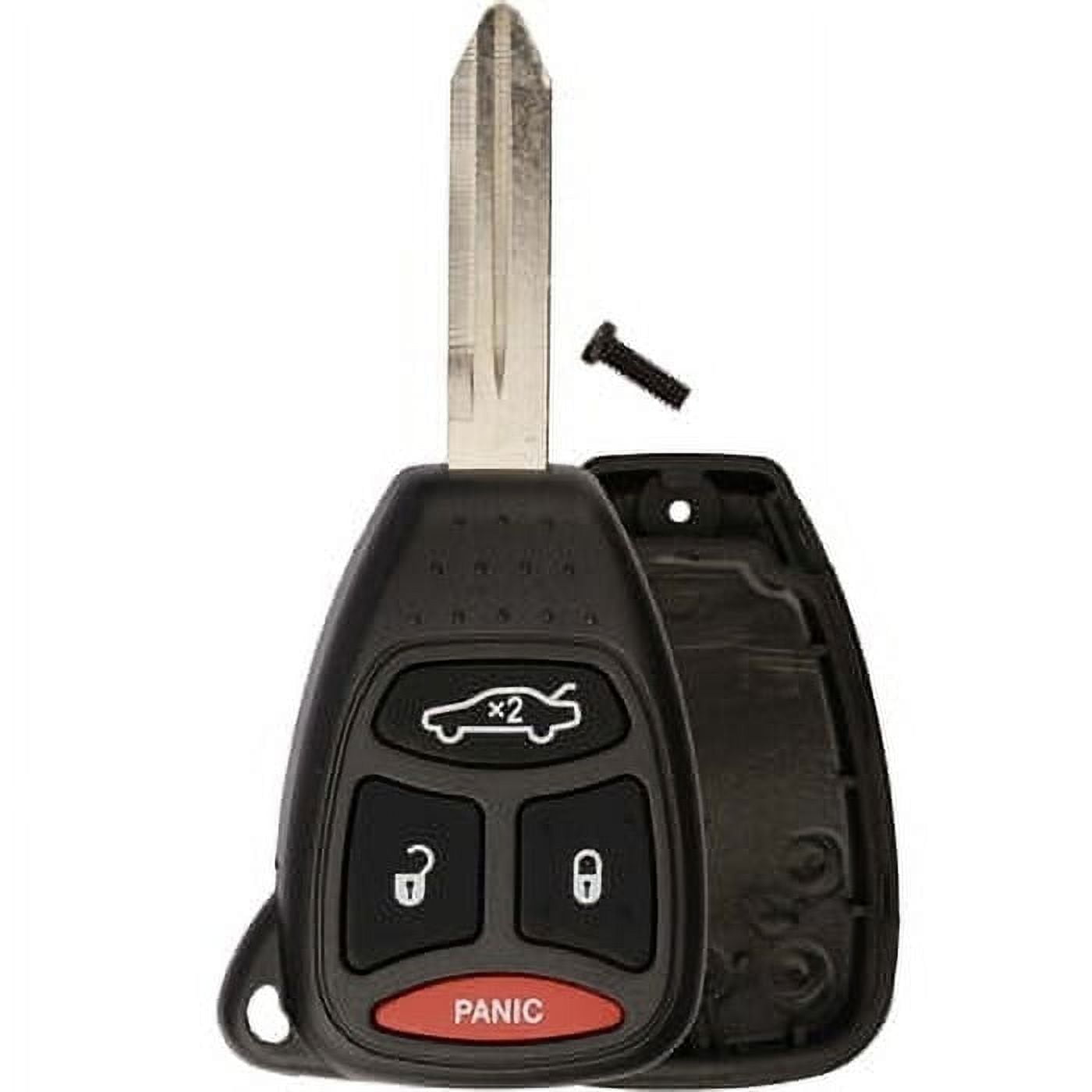 KeylessOption Just the Case Shell Key Fob Keyless Entry Remote 4 Button for Jeep Dodge Chrysler KOBDT04A