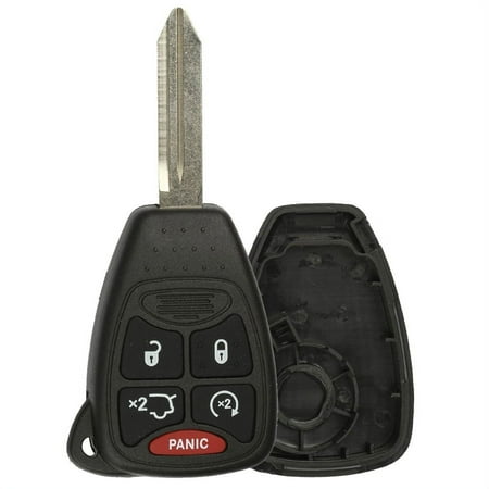 KeylessOption Just the Case Shell Key Fob Keyless Entry Remote 5 button for Chrysler/ Jeep / Dodge OHT692713AA, OHT692427AA, M3N5WY72XX