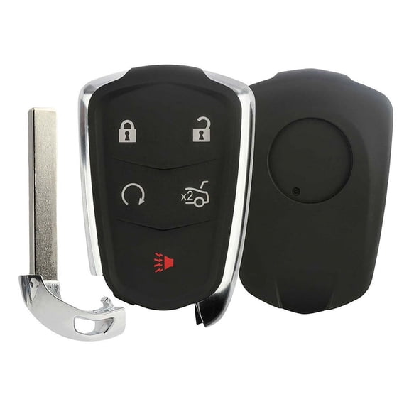 KeylessOption Just the Case Shell Key Fob Keyless Entry Remote for 2014-2017 Cadillac CTS / 2015-2017 ATS / 2015-2017 XTS HYQ2AB