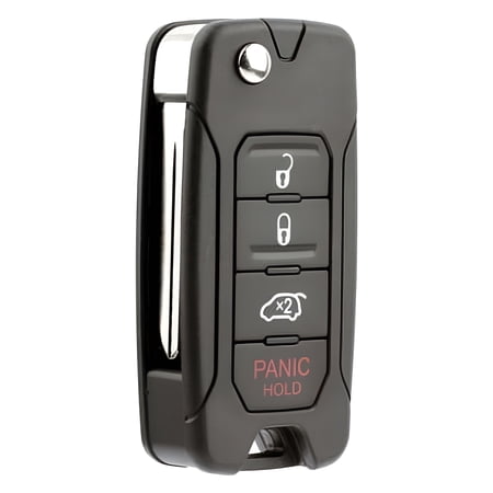 KeylessOption Key Fob Keyless Entry Flip Remote 4 Button for Chrysler Jeep Dodge OHT692427AA