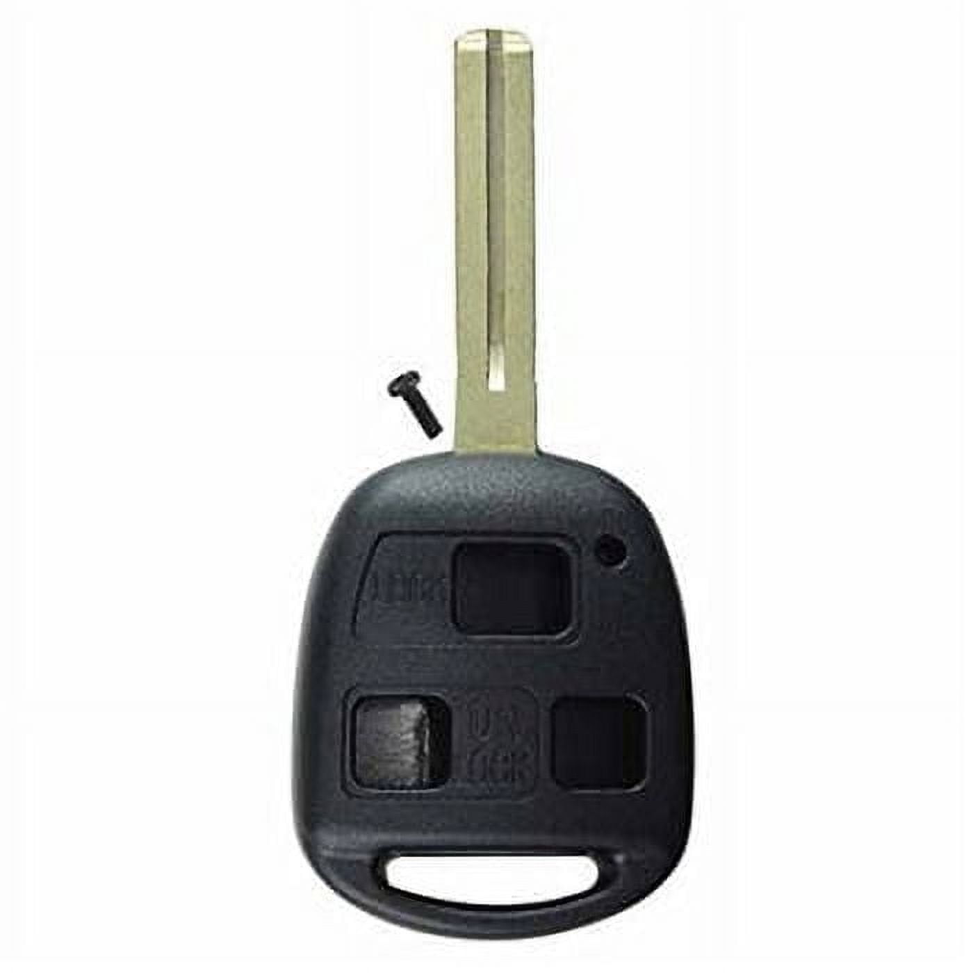 KeylessOption Keyless Entry Remote Key Fob Shell Outer Case Rubber Button Pad Re