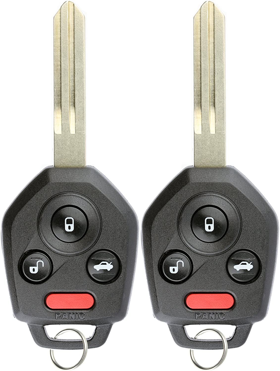 Keylessoption Keyless Entry Remote Car Key Fob Blank Uncut Chip for Women, Pack of 2