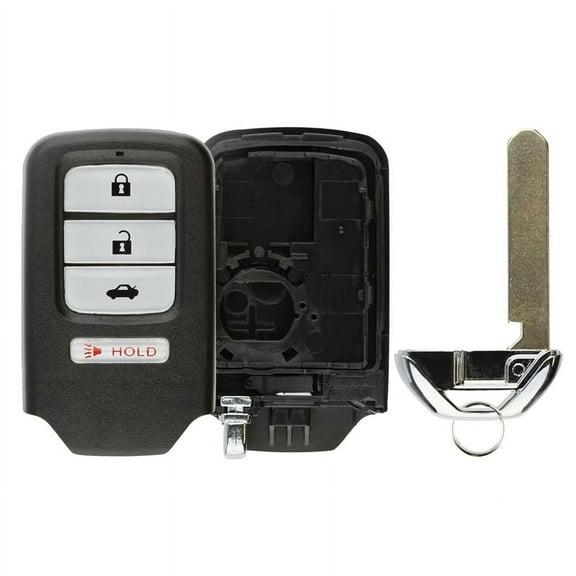 KeylessOption Keyless Entry Remote Car Smart Key Fob Case Shell Button Pad Outer Cover ACJ932HK1210A for 2013-2017 Honda