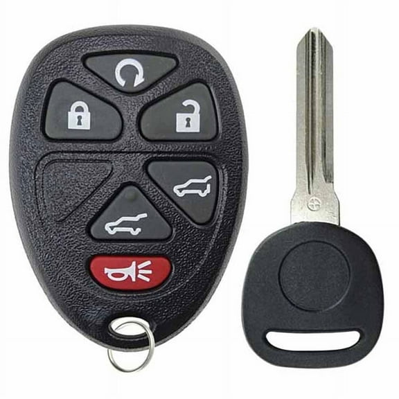 KeylessOption Keyless Entry Remote Control Car Key Fob Replacement with Transponder Chip Ignition Key 15913427 for Escalade Tahoe Suburban Traverse Yukon
