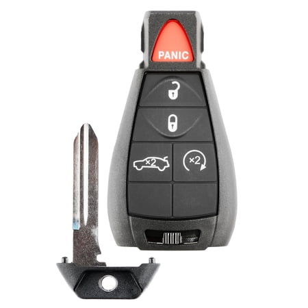 KeylessOption Keyless Entry Remote Control Car Smart Key Fob Starter Clicker for 08-14 Dodge Chrysler Jeep Fobik Vehicles