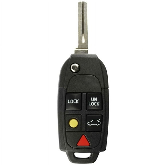 KeylessOption Keyless Entry Remote Control Uncut Blank Car Ignition Key Fob Replacement LQNP2T-APU for Volvo