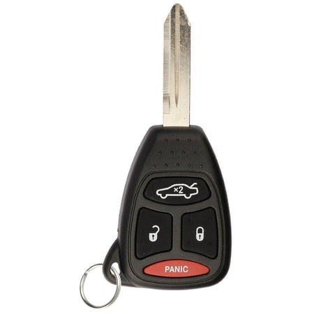 KeylessOption Keyless Entry Remote Control Uncut Ignition Car Key Fob Replacement KOBDT04A for 2005-2009 Chrysler Jeep Dodge
