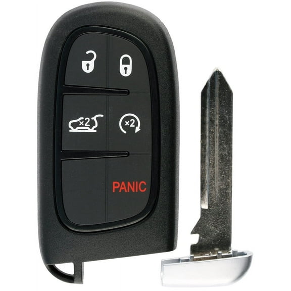 KeylessOption Keyless Entry Remote Start Smart Car Key Fob Alarm GQ4-54T for Jeep Cherokee & Dodge Ram