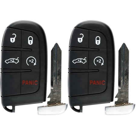 KeylessOption Keyless Entry Remote Starter Car Smart Key Fob M3N-40821302 for Jeep Compass Trackhawk Renegade Fiat 500L