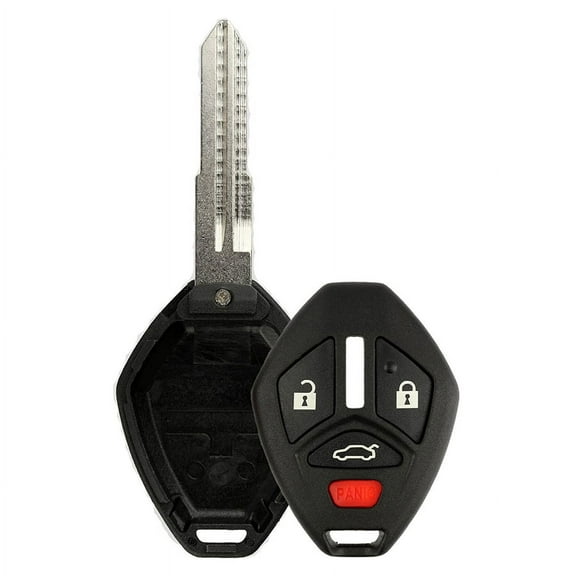 KeylessOption Keyless Entry Remote Uncut Blank Car Key Blade Fob Case Shell Button Pad Outer Cover Repair for Mitsubishi Galant Eclipse