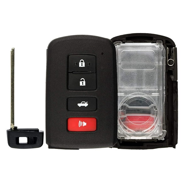 KeylessOption Keyless Remote Smart Car Uncut Blank Key Fob Case Shell Cover Housing HYQ14FBA for 2013-2017 Toyota Vehicles