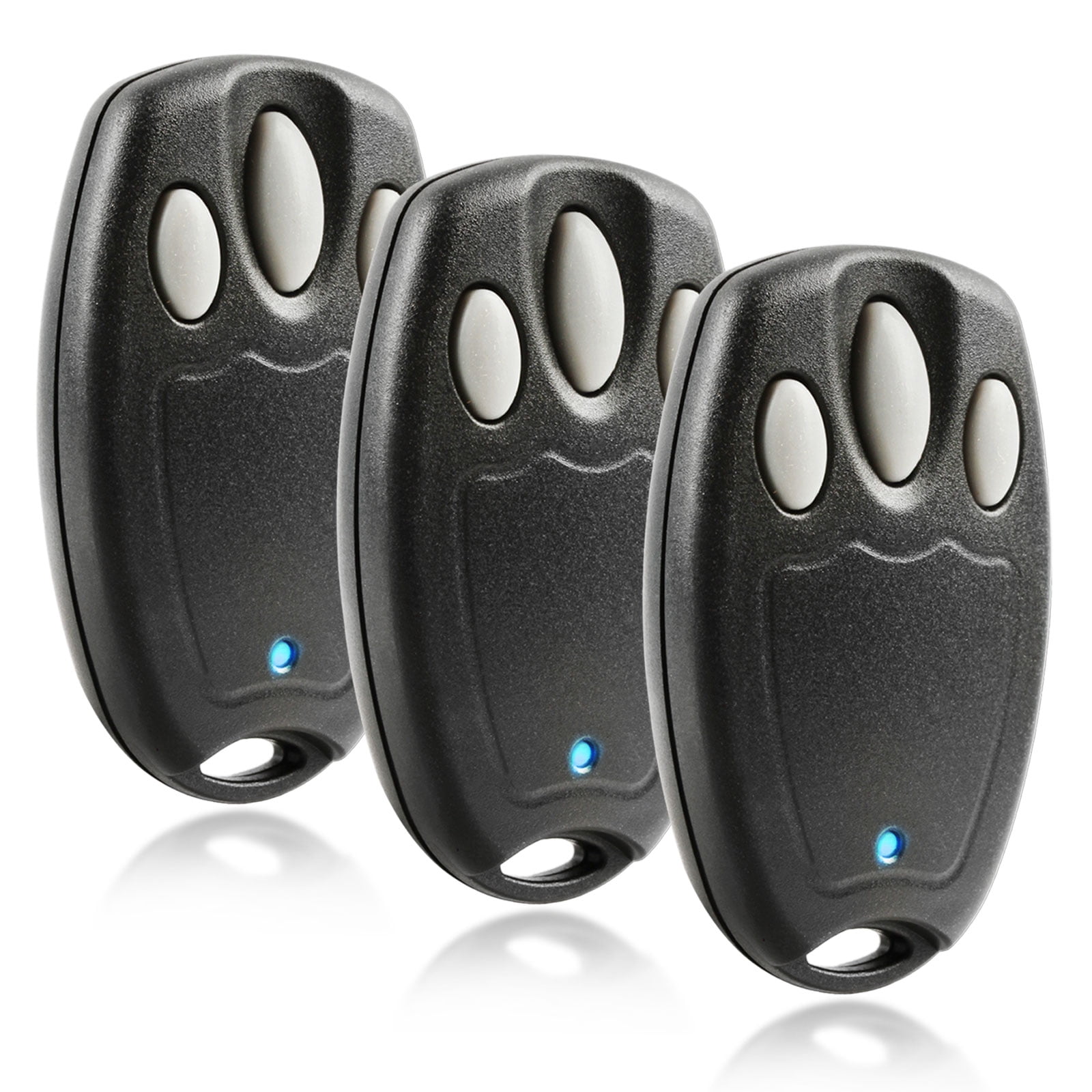 KeylessOption Replacement Keychain Remote Opener for Liftmaster 971LM, 972LM, 973LM, and Chamberlain 139.53681, 3 pack