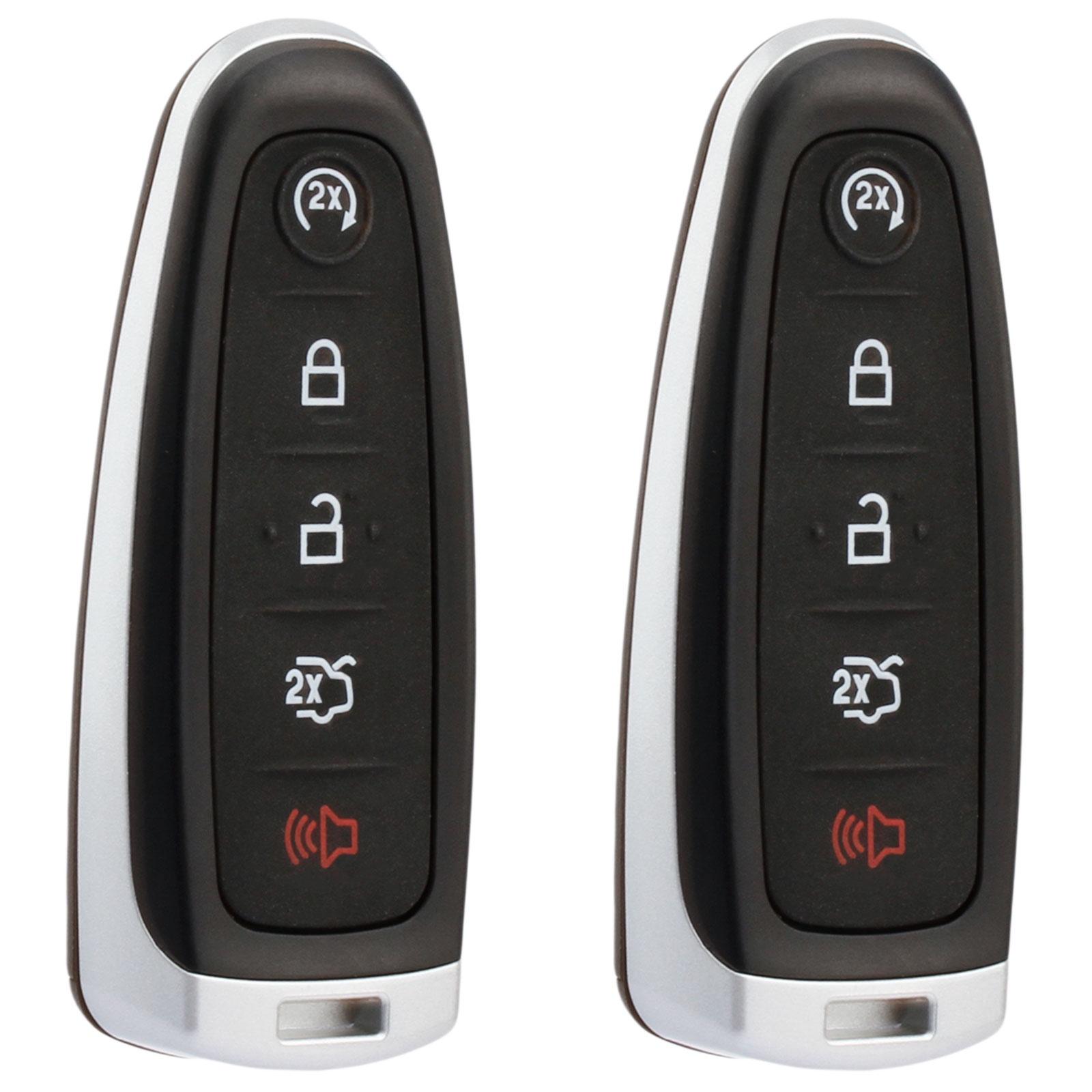 KeylessOption blank key + remote fob for Ford F150 (164-R7995) 5-button ...