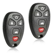 KeylessOption for Buick, Chevrolet, Pontiac, and Saturn GM Sedan (22733524) 5-button remote key fob, 2 pack
