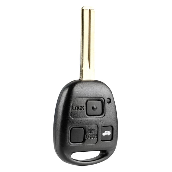 KeylessOption replacement blank key + fob for 1998-2005 Lexus vehicles (89070-50170) 3-button combination key fob with trunk release