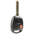 thumbnail image 1 of KeylessOption replacement blank key + fob for 2003-2009 Lexus LX470, GX470 (89070-60801) 3-button combination key fob with panic button, 1 of 5