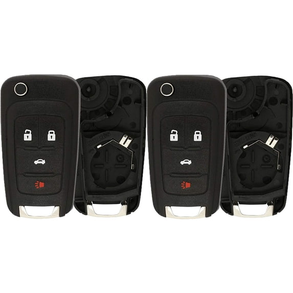 2 PACK KeylessOption Just the Case Keyless Entry Remote Control Car Key Fob Shell Replacement OHT01060512 for Buick Chevy GMC