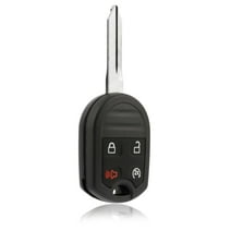 KeylessOption replacement blank key + fob for Ford, Mercury, Lincoln (164-R8067 , 164R8067 , 164-R8064 , 164R8064) 4-button remote w/ remote start