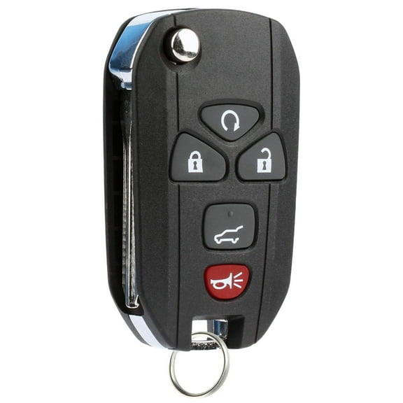 KeylessOption replacement flip style fob for Buick, Cadillac, GMC, Saturn (15913415 ) 5-button fob with remote trunk release