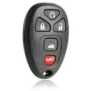 KeylessOption replacement fob for Buick/Cadillac/Chevrolet (15912860) 5-button remote key fob w/ trunk release and remote start
