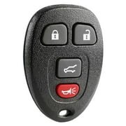 KeylessOption replacement fob for Buick/Cadillac/Chevrolet/GMC/Saturn (15913416) 4-button remote key fob w/ trunk release