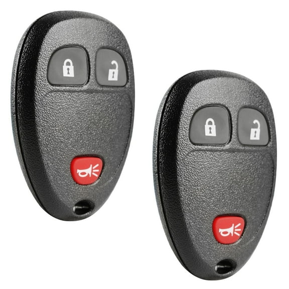 KeylessOption replacement fob for Buick/Cadillac/Chevrolet/GMC/Saturn (15913420) 3-button remote key fob, 2 pack