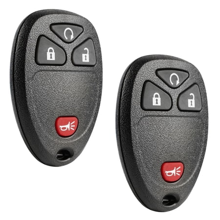 KeylessOption replacement fob for Buick/Cadillac/Chevrolet/GMC/Saturn (15913421) 4-button remote key fob w/ remote start, 2 pack