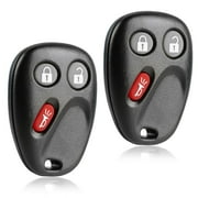 KeylessOption replacement fob for Buick/Chevrolet/Oldsmobile/Pontiac (15051014) 4-button remote key fob, 2 pack