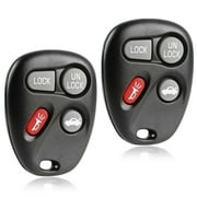 KeylessOption replacement fob for Buick/Chevrolet/Oldsmobile/Pontiac (25678792, 25628814) 4-button remote key fob, 2 pack