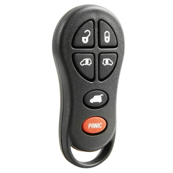 KeylessOption replacement fob for Chrysler, Dodge minivans (04686797) 6-button fob with remote door release