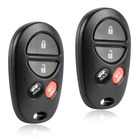 KeylessOption replacement for Toyota Avalon, Solara 89742-AA040 4-button Remote Key Fob, 2 pack