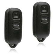KeylessOption replacement for Toyota Camry, Solara, Sienna, Corolla, and Matrix 89742-06010 2-button Remote Key Fob, 2 pack