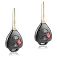 thumbnail image 1 of KeylessOption replacement for Toyota RAV4, Yaris and Scion xB 89070-12380, 89070-42670 3-button Remote Key Fob, 2 pack, 1 of 5