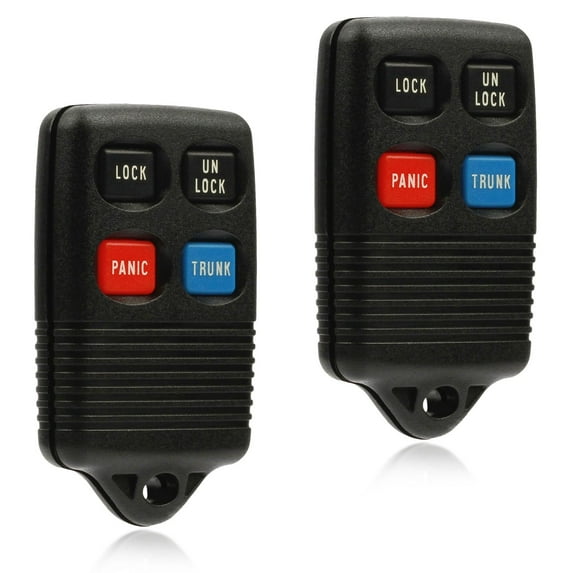 KeylessOption replacement remote fob for Ford, Mazda, Mercury, Lincoln (3165189) 4-button fob with trunk release