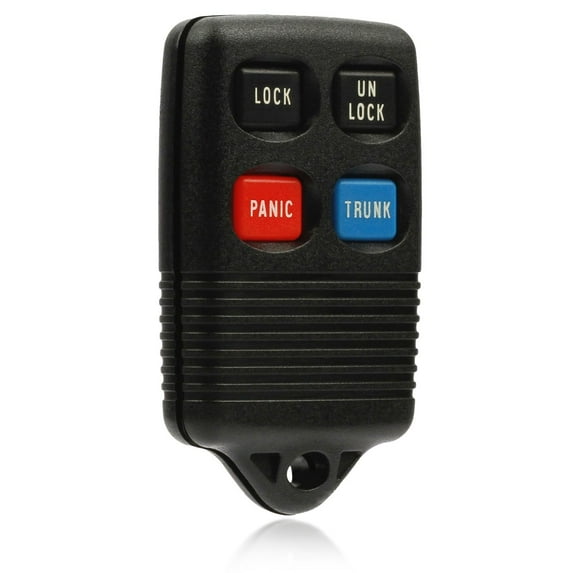 KeylessOption replacement remote fob for Ford, Mazda, Mercury, Lincoln (3165189) 4-button fob with trunk release